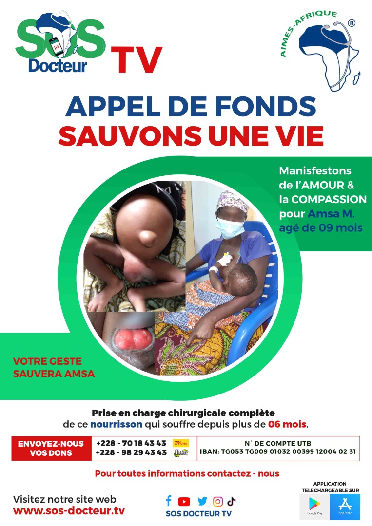 Émission SINAM-HONAM de AIMES-AFRIQUE : appel de fonds pour sauver un nourrisson de 9 mois