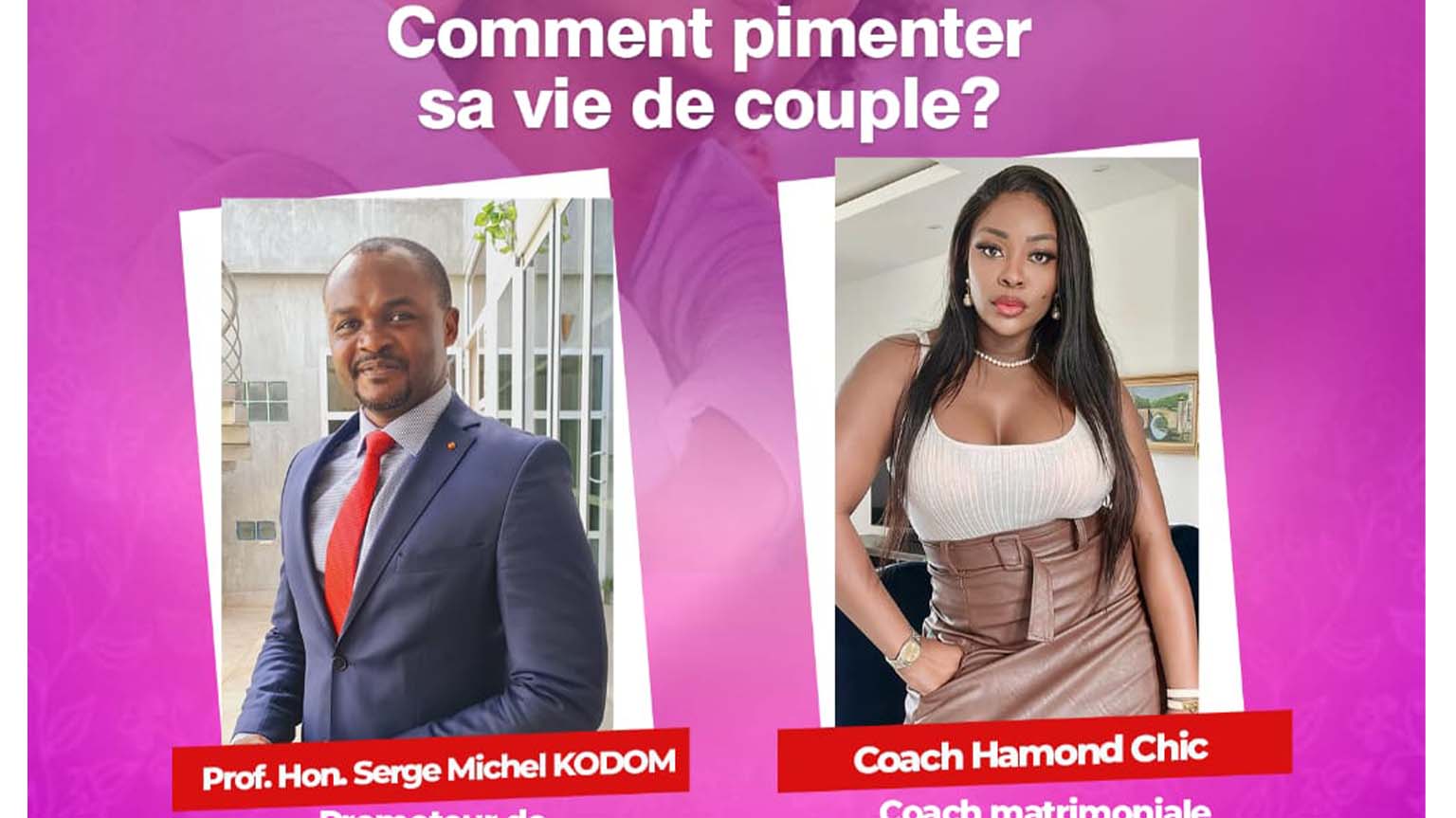 SOS DOCTEUR TV : Coach Hamond Chic et Prof Hon Serge Michel Kodom livrent les secrets de comment pimenter son couple dans Self on Sex